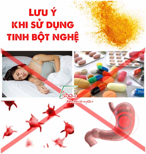 Một số tác dụng phụ khi bạn sử dụng tinh bột nghệ